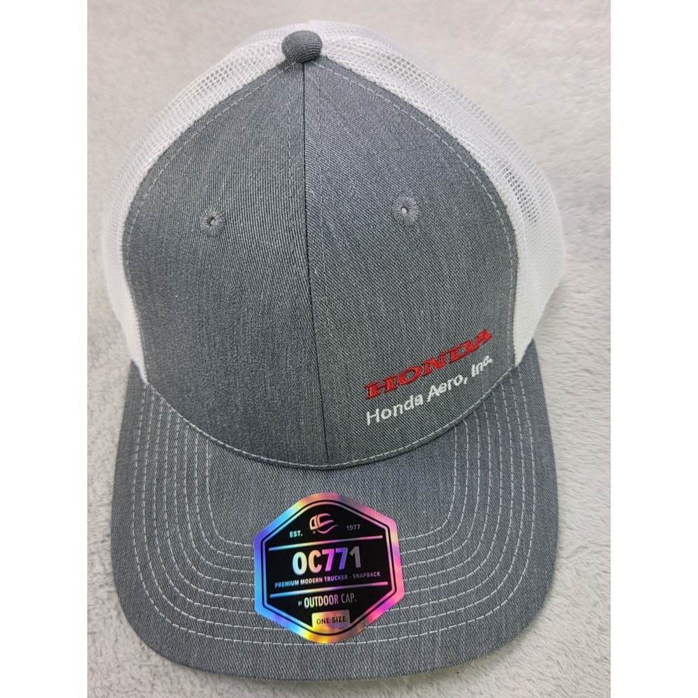 Honda Aero Trucker Hat Snapback Gray White Mesh Outdoor Cap OC771 Adjustable New